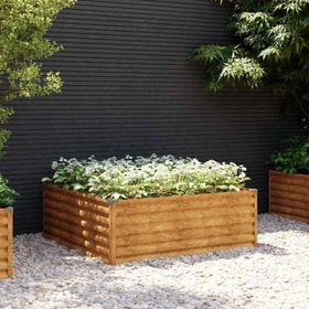 vidaXL Cortenstahl Hochbeet 100x100cm