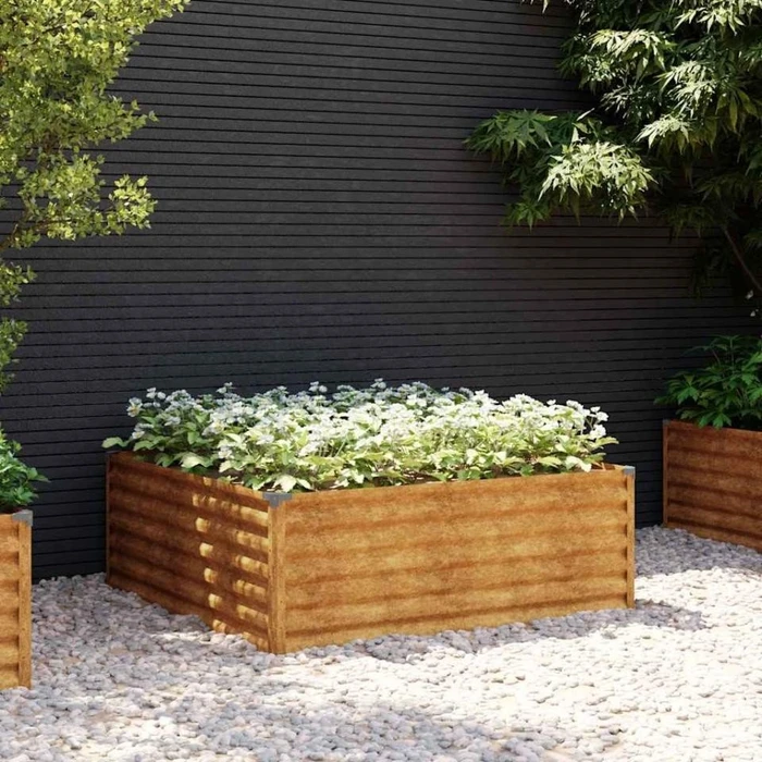 vidaXL Cortenstahl Hochbeet 100x100cm