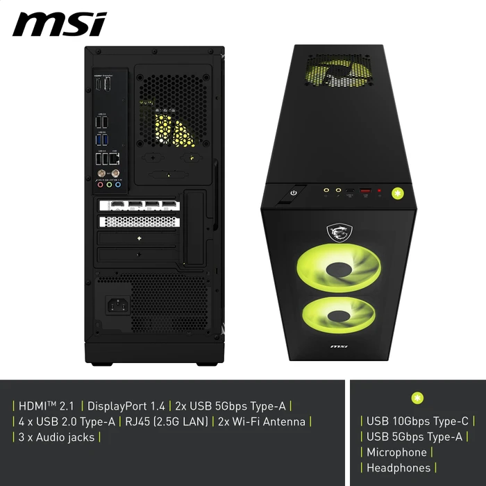 MSI MAG Infinite S AI 2nd 2NVL5-013EU, Core Ultra 5 225F, 16GB RAM, 1TB SSD, GeForce RTX 5060