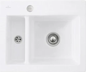 Villeroy & Boch Subway 60 XM flat flächenbündig Becken rechts mit Ablauffernbedienung stone white