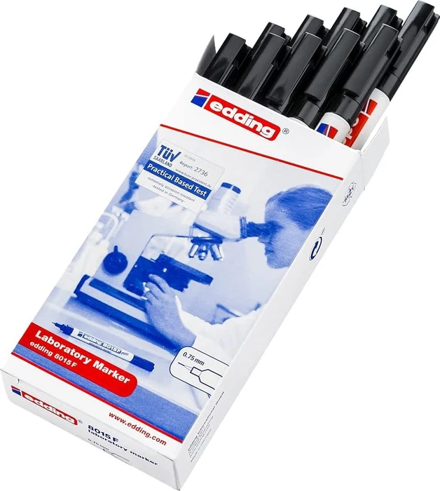 edding 8015 F Labormarker schwarz, 10er-Pack