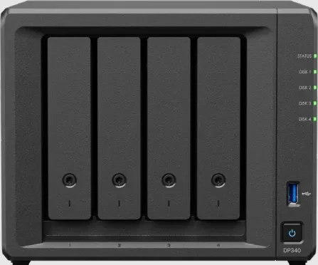 Synology ActiveProtect DP340 32.8TB, 16GB RAM ECC, 1x RJ-45 10GBase-T, 1x USB-A 3.0