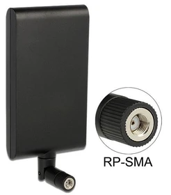 DeLOCK WLAN ac/a/b/g/n Antenne, 7.50-10dBi, RP-SMA, direktional, schwarz
