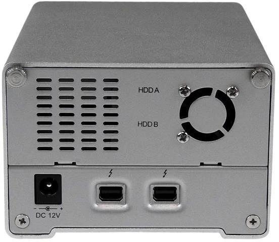 StarTech Dual SATA III Thunderbolt Festplattengehäuse mit Lüfter, 2x Thunderbolt 1