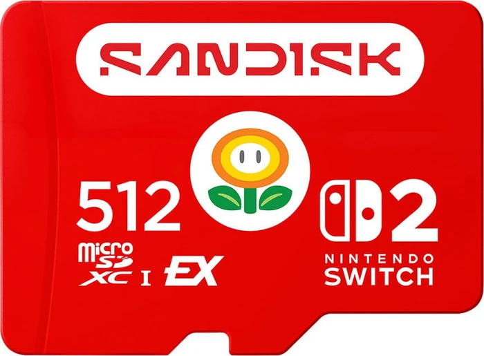 SanDisk Nintendo Switch 2 R880/W650 512GB, UHS-I, Class 10, SD Express EX I