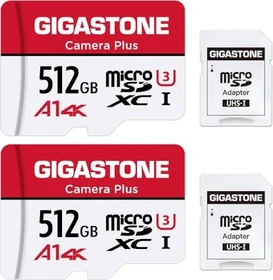 Gigastone Camera Plus R100/W80 512GB Kit, UHS-I U3, A1, Class 10, 2er-Pack