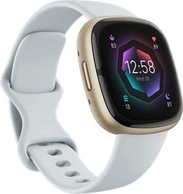 Fitbit Sense 2 Aktivitäts-Tracker nebelblau/aluminium softgold