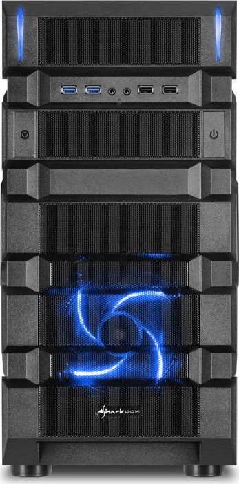 Sharkoon BD28 blau, Acrylfenster
