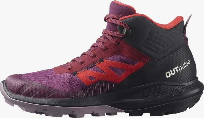 Salomon OUTpulse Mid GTX grape wine/vanilla ice/poppy red (Damen)
