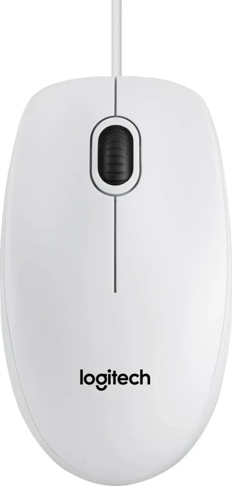 Logitech B100 Optical Mouse White, USB