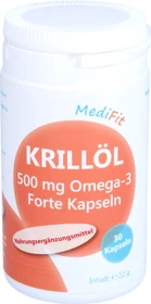 ApoFit MediFit Krillöl 500mg Omega-3 Forte Kapseln, 30 Stück