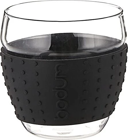 Bodum Pavina Glas 350ml schwarz, 2 Stück