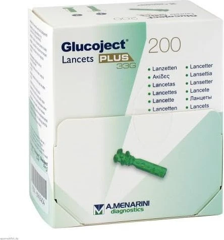 Berlin-Chemie Glucoject PLUS 33 G Lanzetten, 200 Stück