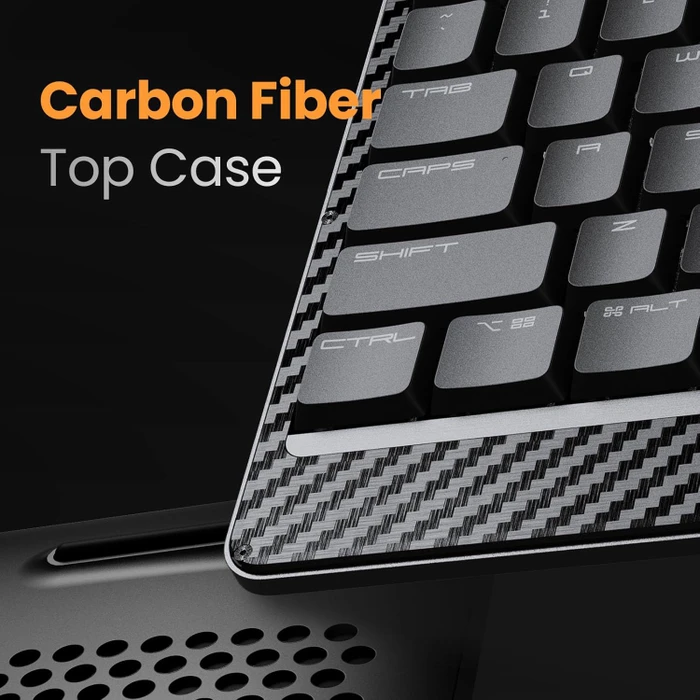 Lofree Edge, Volcano Grey, LEDs weiß, Kailh LOW PROFILE POM 2.0, USB/Bluetooth, US