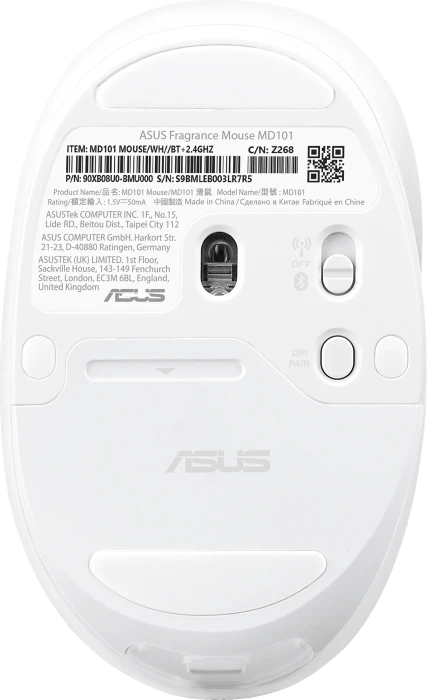 ASUS Fragrance Mouse MD101 Iridescent White, USB/Bluetooth