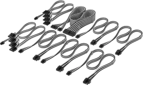 Corsair PSU Cable Kit Type 5 - Pro Kit, Elite Premium Individually Sleeved, schwarz/weiß (CP-8920447)