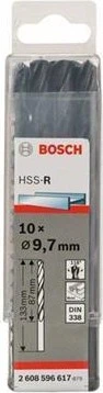 Bosch Professional HSS-R Spiralbohrer, 9.7x87x133mm, 10 Stück