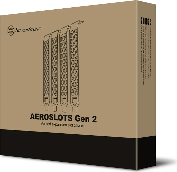 SilverStone Aeroslots Gen 2, PCI Slotblende, schwarz, 4er-Pack