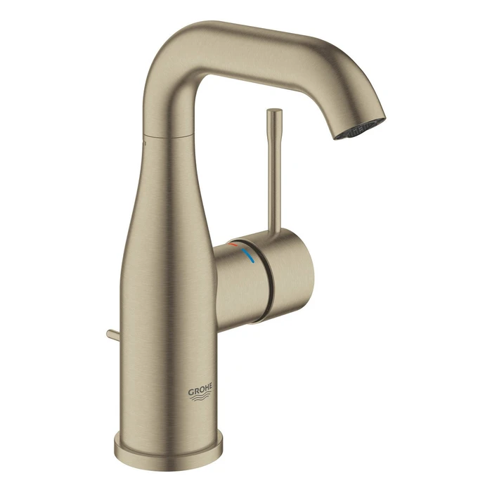 Grohe Essence Einhand-Waschbeckenarmatur 1/2" M-Size mit Ablauffernbedienung brushed nickel
