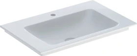 Geberit ONE Möbelwaschtisch Abgang vertikal 75cm, Hahnloch mittig, weiß/KeraTect