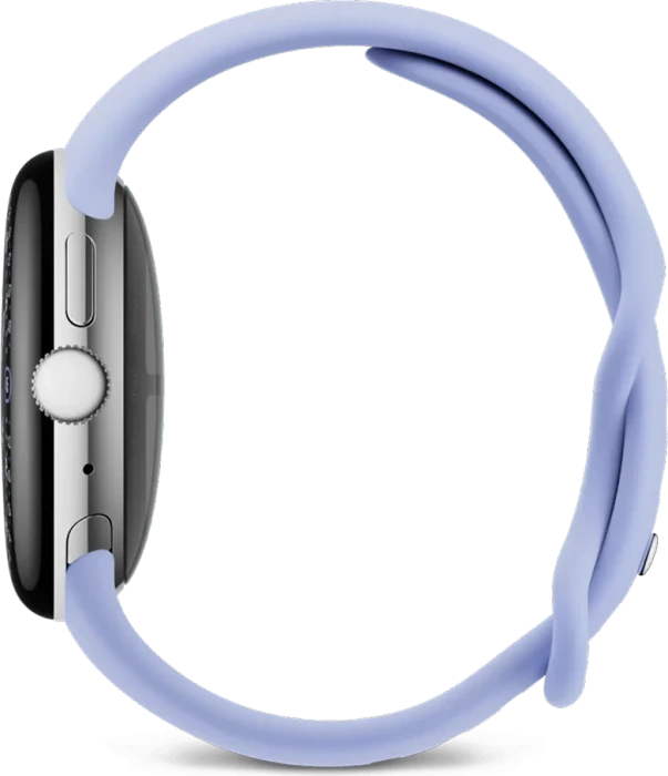 Google Pixel Watch 4 (Wi-Fi) 41mm Polished Silver mit Sportarmband Iris