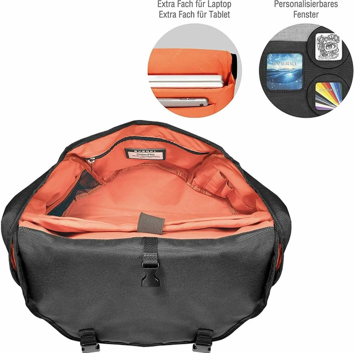 Everki ContemPRO Laptop Bike Messenger Umhängetasche 14.1"/MacBook Pro 15" schwarz