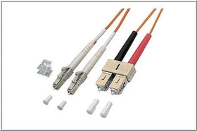 Good Connections LWL Duplex Kabel, OM1, 2x LC Stecker/2x SC Stecker, 20m, orange