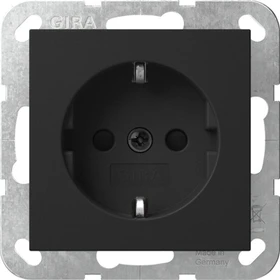 Gira System 55 SCHUKO-Steckdose, schwarz matt