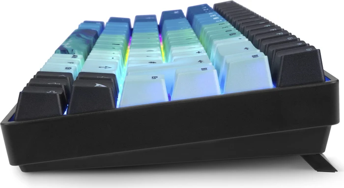 Sharkoon Skiller SGK50 S3 Ultimate Rev2 Set, PBT, blau/schwarz, LEDs RGB, hot-swap, Sharkoon Linear, USB, DE