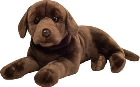 Teddy Hermann Labrador liegend 50cm schokobraun