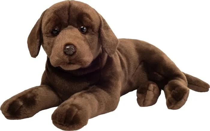 Teddy Hermann Labrador liegend 50cm schokobraun