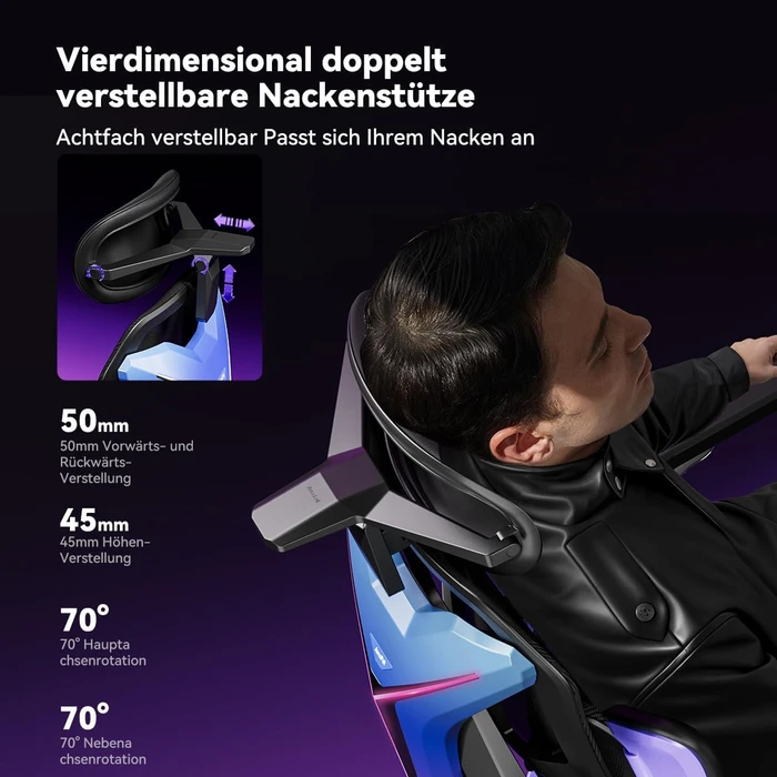 AutoFull G7 RGB Gamingstuhl, schwarz/violett