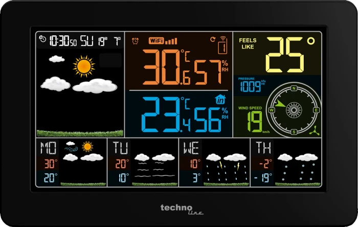 technoline WD 2700 Funkwetterstation schwarz, digital