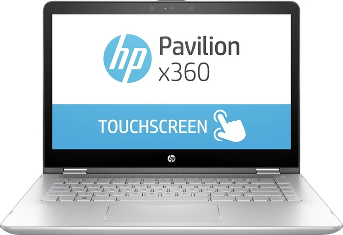 HP Pavilion x360 14-ba081ng, silber, Core i3-7100U, 8GB RAM, 256GB SSD, DE
