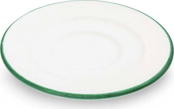 Gmundner Keramik Grüner Rand Kaffee Unterteller Gourmet 16cm