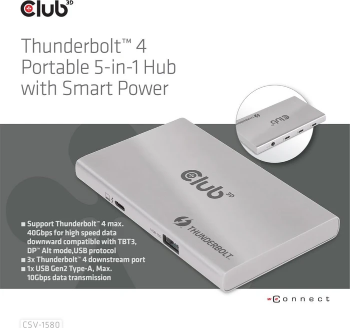 Club 3D 5-in-1 Hub, Thunderbolt 4 [Buchse]