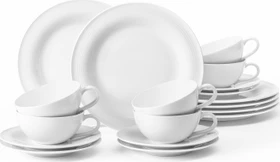 Seltmann Weiden Beat Teeservice groß weiß, 18-tlg.