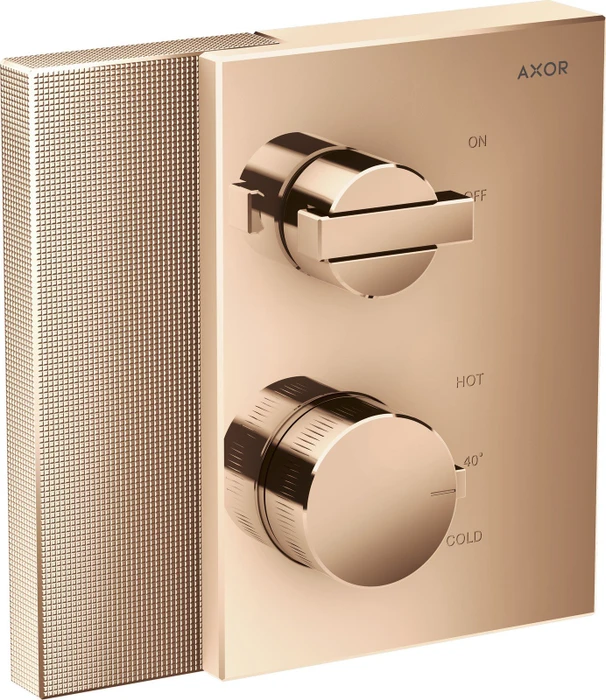Hansgrohe Axor Edge Thermostat mit Absperrventil Diamantschliff polished red gold