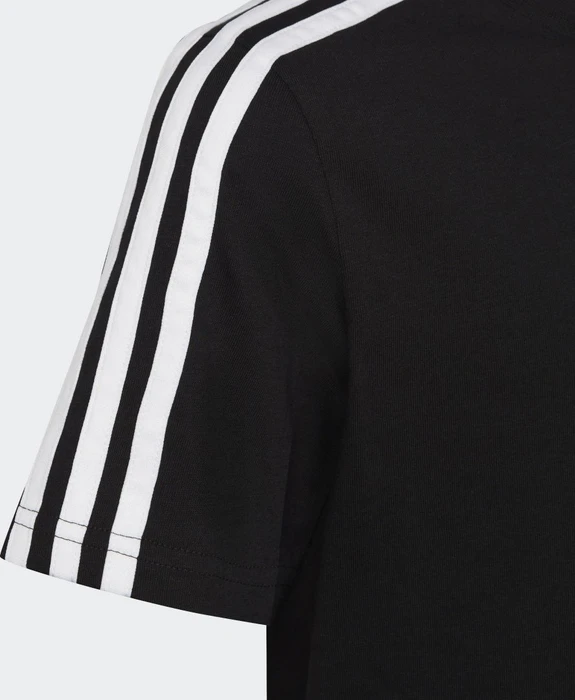 adidas Essentials 3-Streifen Cotton T-Shirt kurzarm schwarz/weiß (Junior)