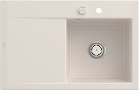 Villeroy & Boch Subway Style 45 Einbau Becken rechts mit Excenterbetätigung crema