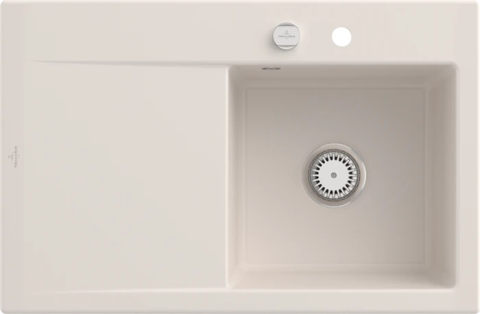 Villeroy & Boch Subway Style 45 Einbau Becken rechts mit Excenterbetätigung crema
