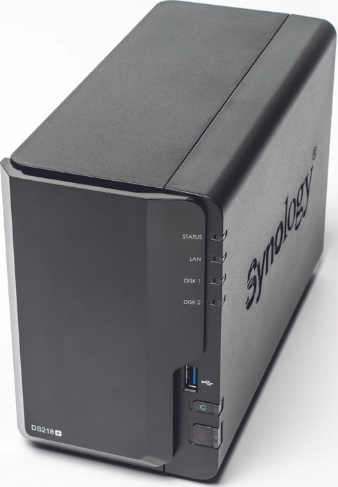 Synology DiskStation DS218+, 2GB RAM, 1x RJ-45 1000Base-T, 3x USB-A 3.0