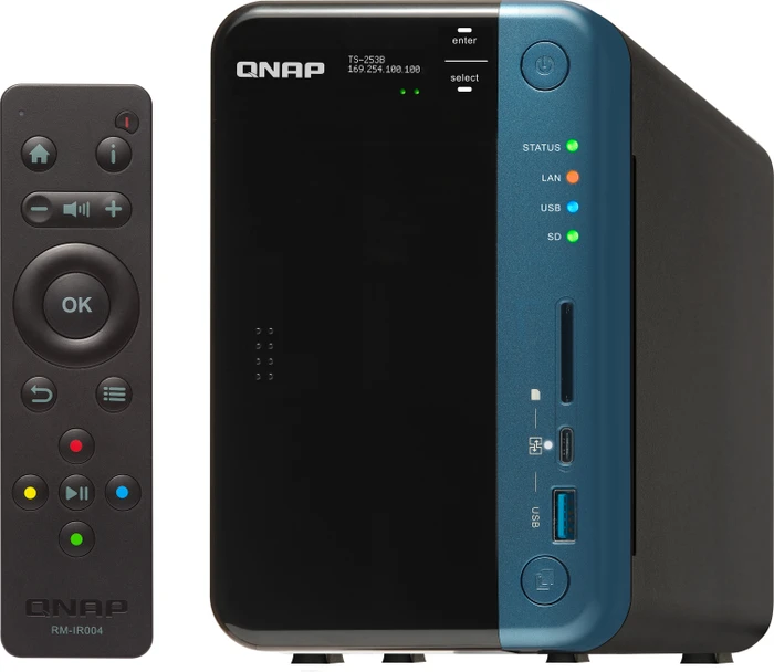 QNAP Turbo Station TS-253B-4G, 4GB RAM, 2x RJ-45 1000Base-T, 1x USB-C 3.0