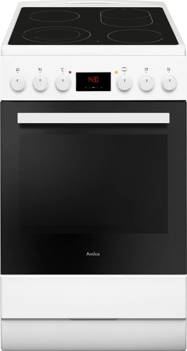 Amica SHC 903 001 W Elektroherd mit Glaskeramik-Kochfeld
