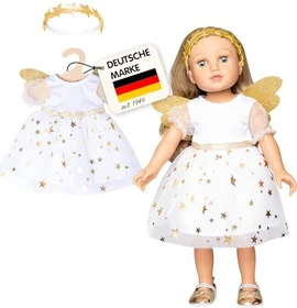 Heless Kleid Schutzengel mit Sternen-Haarband 28-35cm