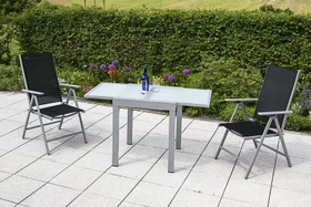 Merxx Amalfi Gartenmöbel-Set schwarz,   3-tlg.