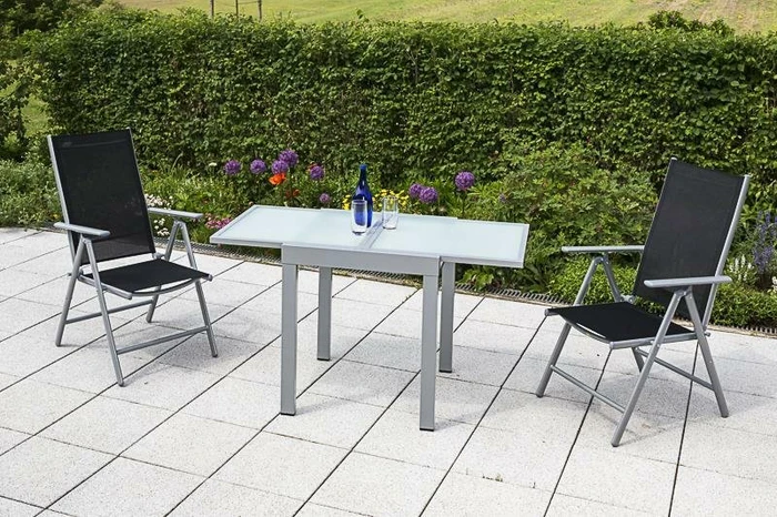 Merxx Amalfi Gartenmöbel-Set schwarz, 3-tlg.