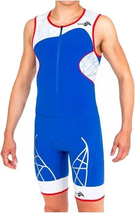 KiWAMi Spider LD1 Trisuit Triathlon Shorty ärmellos royal/red/white (Herren)