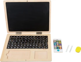 Legler Small Foot Holz-Laptop mit Magnet-Tafel