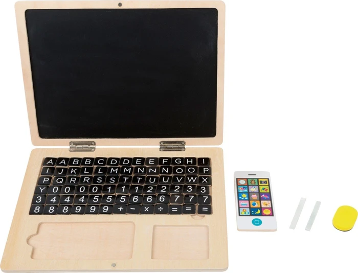 Legler Small Foot Holz-Laptop mit Magnet-Tafel